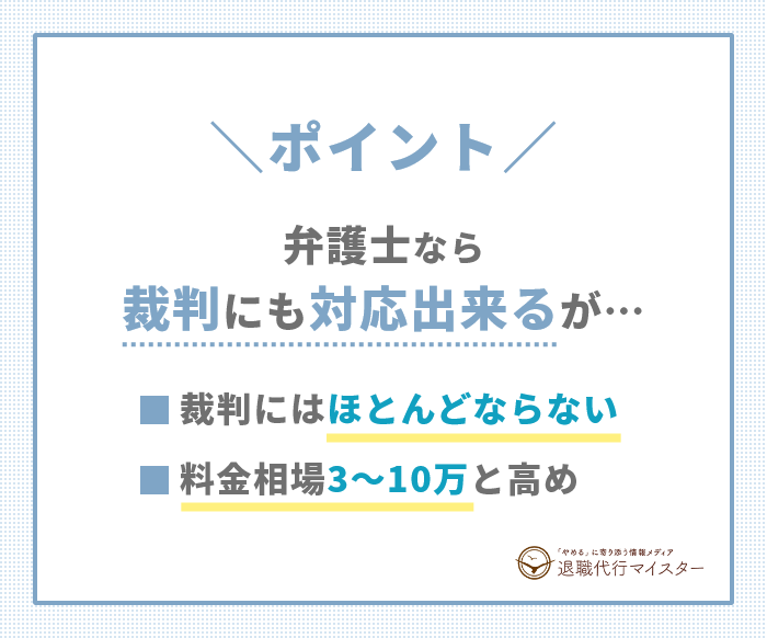 弁護士の退職代行サービスポイント